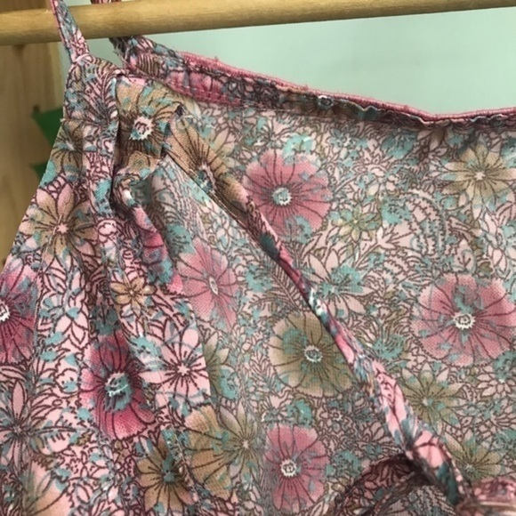 Raga Anthropologie Pink Floral Print Boho Tassel Tank Top - Picture 6 of 16